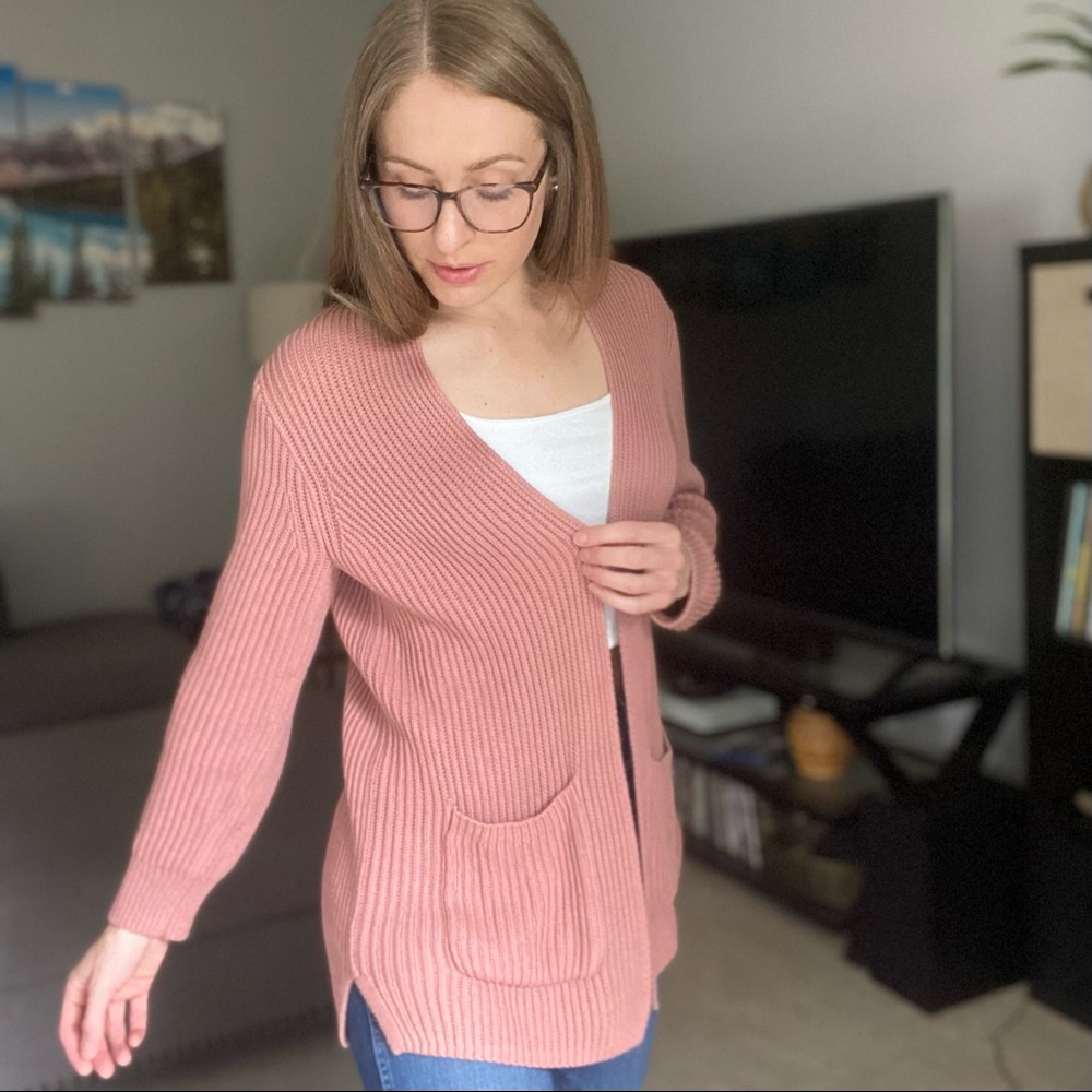 Madewell Pink Cardigan Sweater